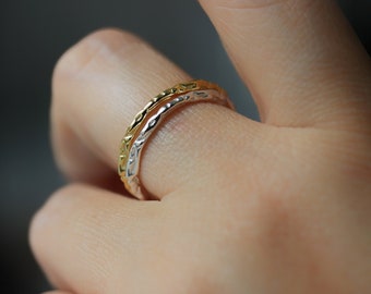 Gold vermeil or sterling silver twist open ring with an elegant, minimalist design for versatile wear.