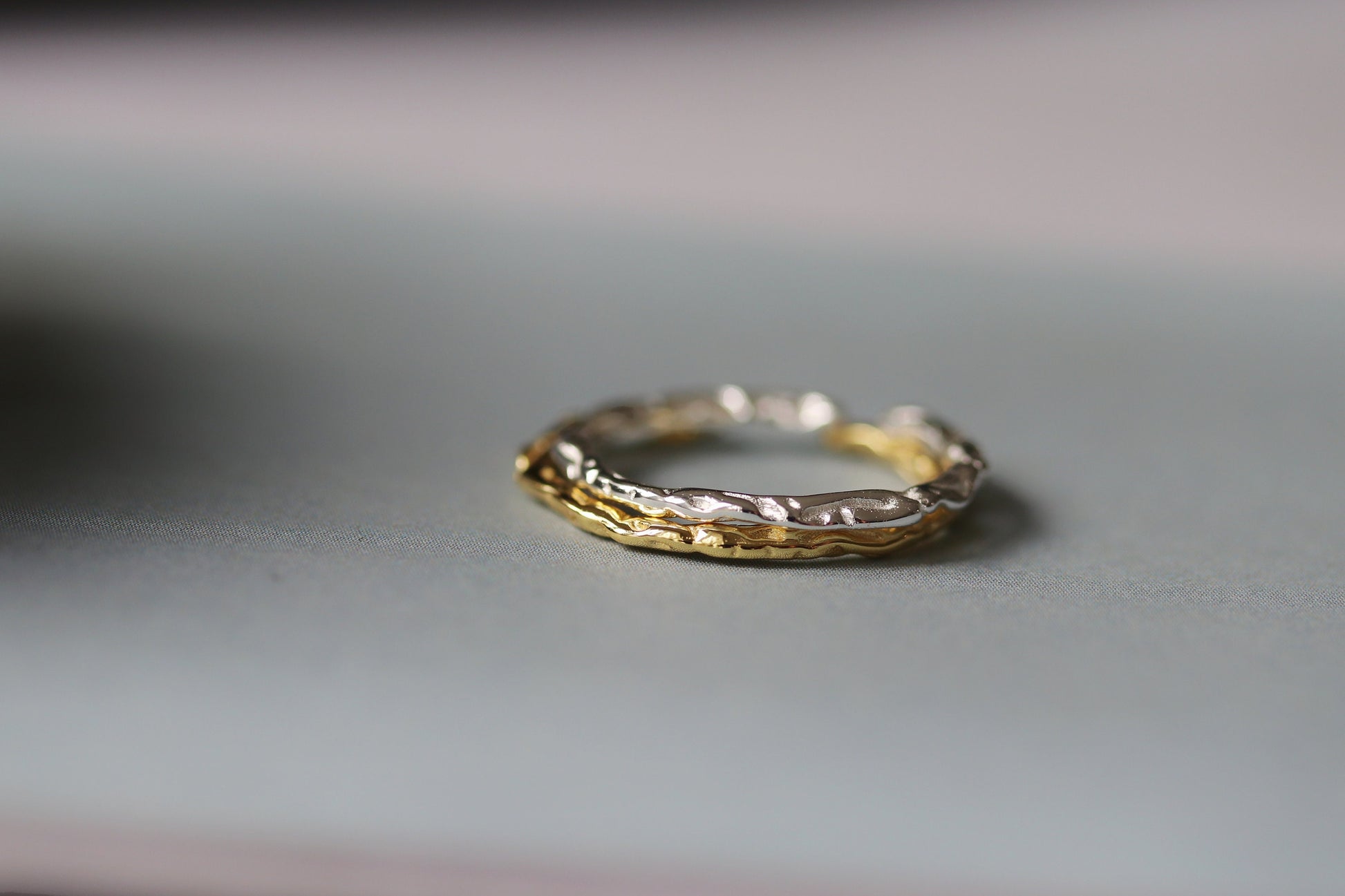 Gold vermeil or sterling silver twist open ring with an elegant, minimalist design for versatile wear.