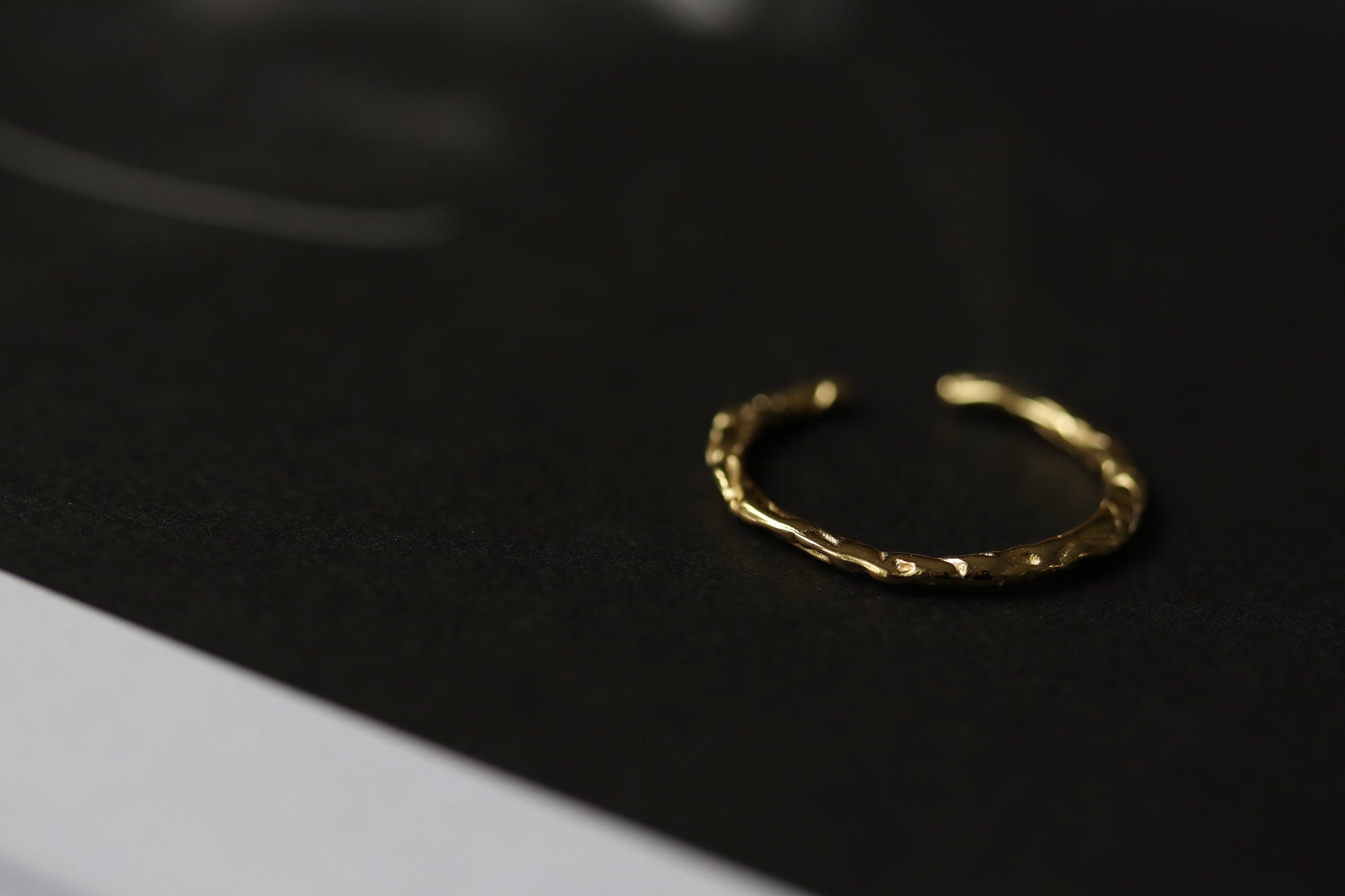 Gold vermeil or sterling silver twist open ring with an elegant, minimalist design for versatile wear.