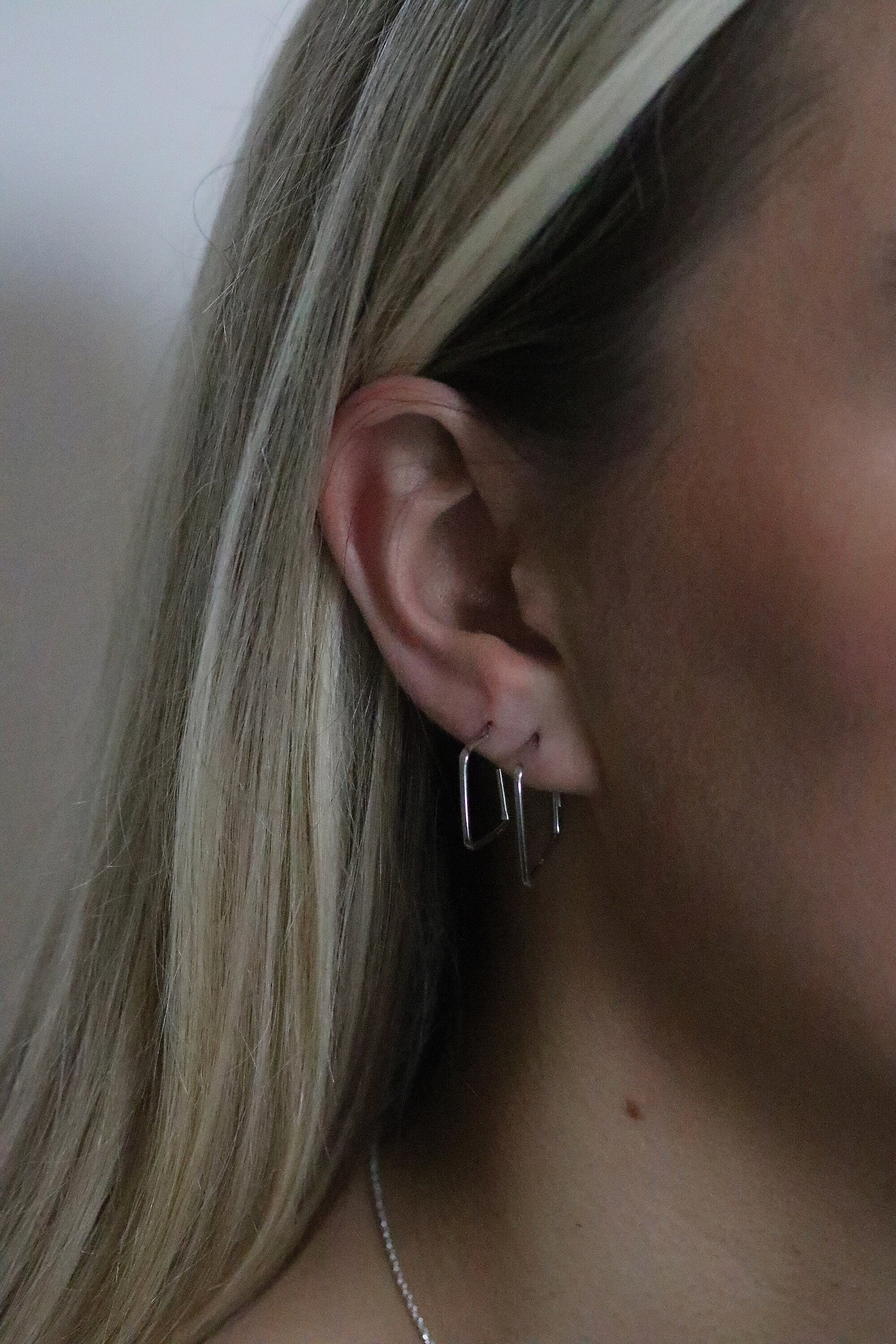 Sterling silver minimalist earrings - choose your authentic size