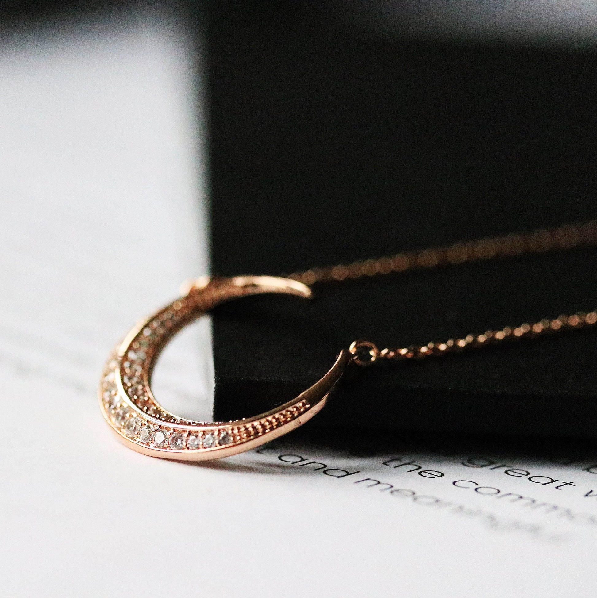 Star to the Moon Necklace, CZ Pave Moon Star Pendant, Gold Delicate Crescent Moon Necklace, Water Proof Minimalist Jewelry / Gift For Her