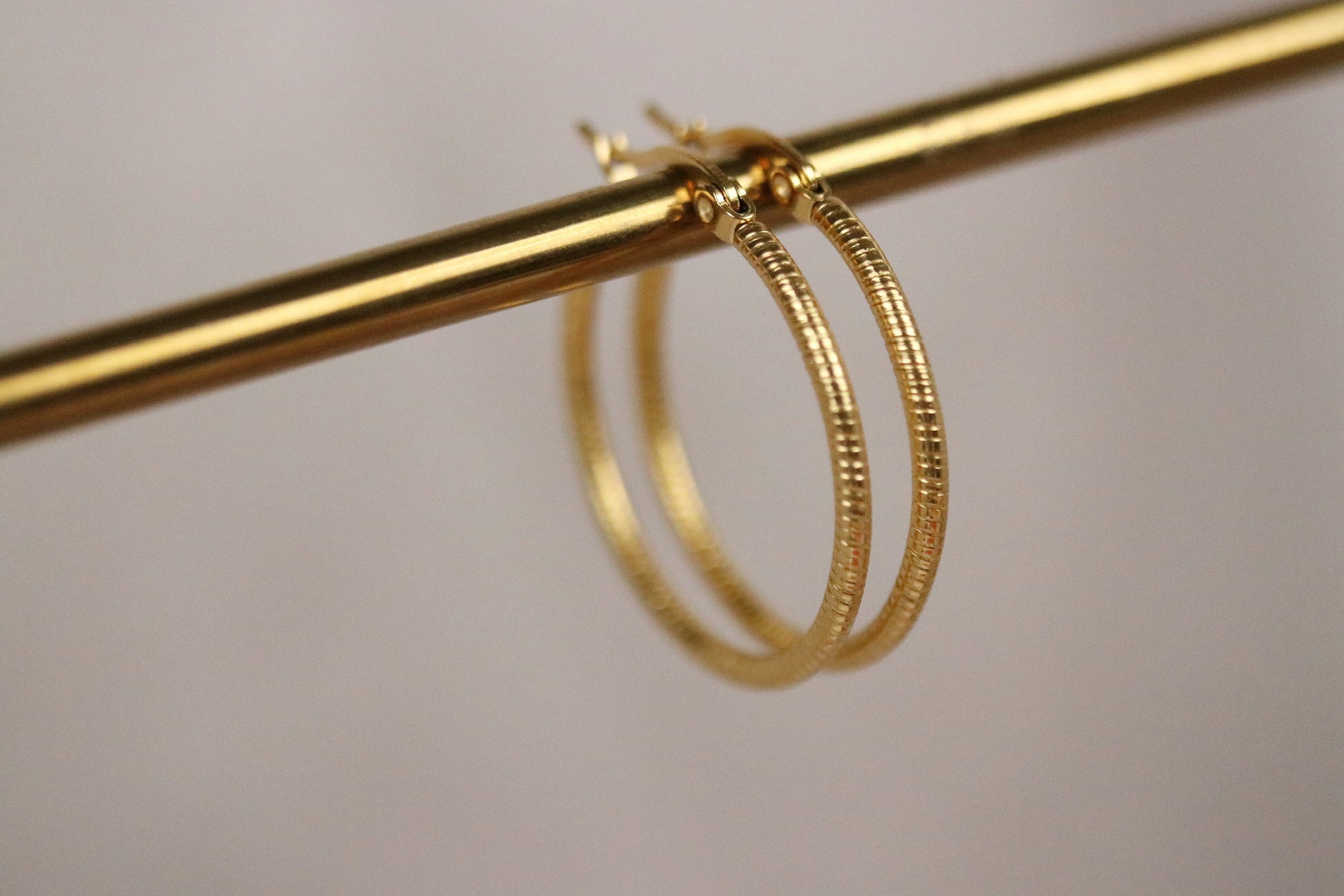 18K Gold Medium Thick Hoop Earrings •Tarnish Free Simple Hoop Earrings • Minimalist Statement Earrings •Gold Statement Earrings Gift for Her