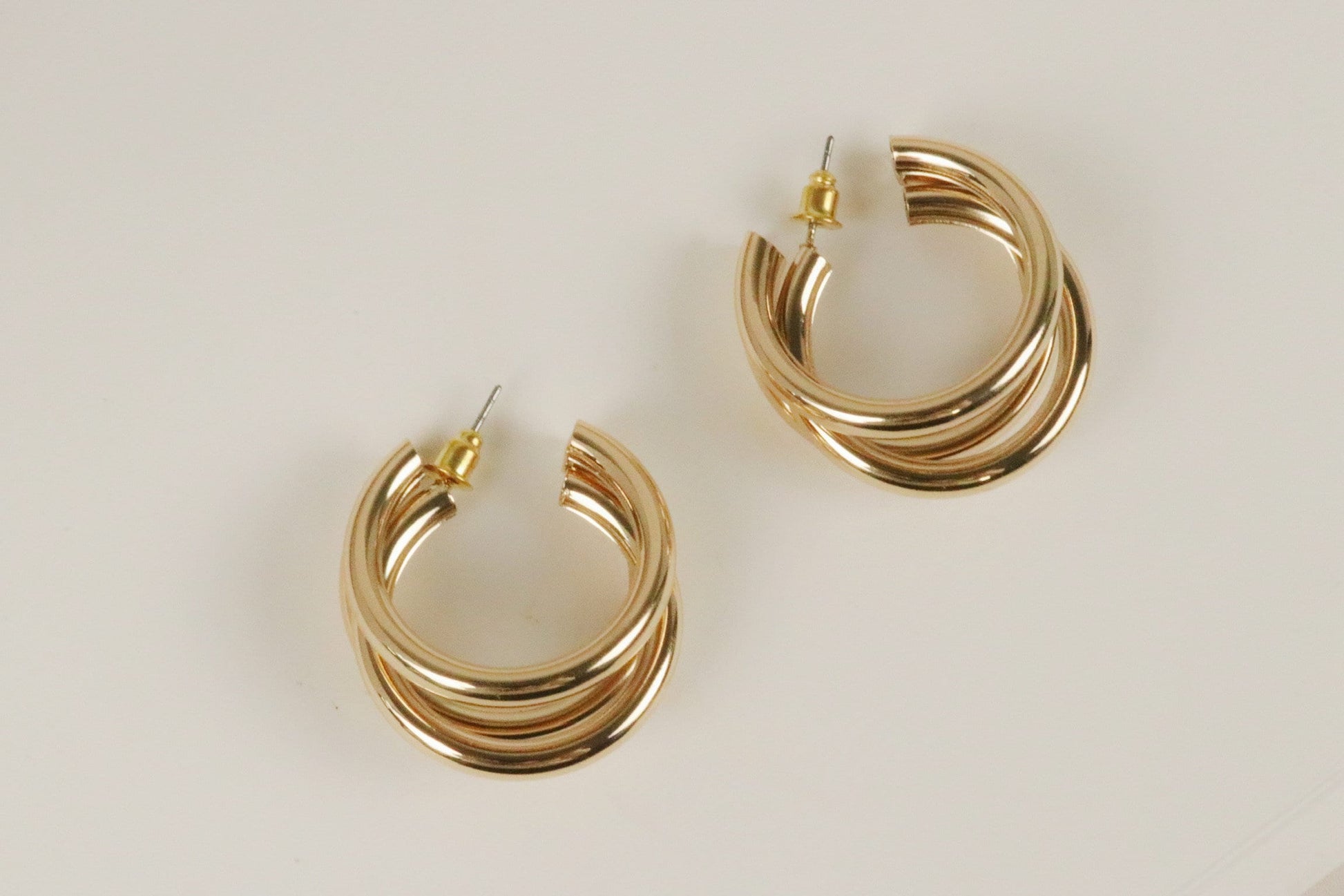 Gold Trio Layered Open Hoops Earrings of Shan & Co / Statement Gold Open Hoop Earring / Gift For BFF / Valentines Gift for Her